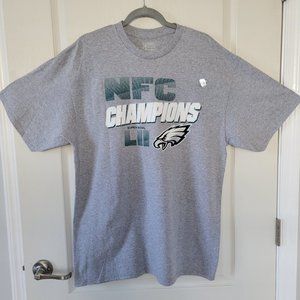 Philadelphia Eagles Gray T-Shirt NFC Champions Super Bowl LII Fanatics Men's XL